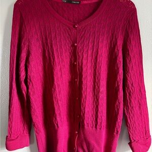 Maurices Fuchsia Textured‎ Cardigan